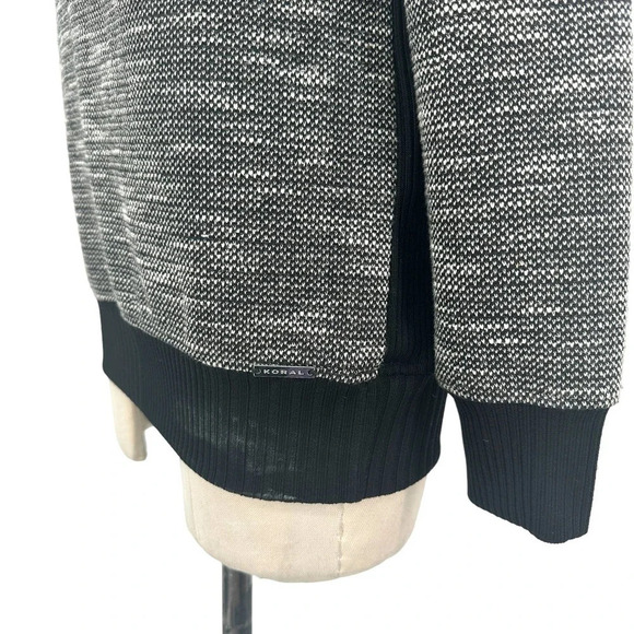 Koral Breach Open Front Pullover Sweater Slub Gray Black‎ Size Small - Picture 6 of 11